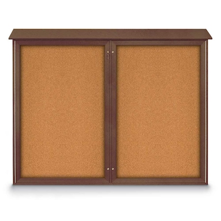 United Visual Products Single Door Enclosed Indoor Letterboard UV1124-SATIN-BURGUNVL